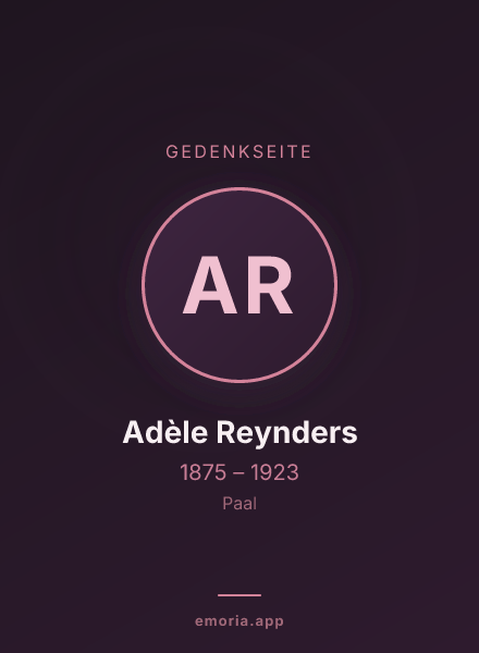 Gedenkportrait von Adèle Reynders