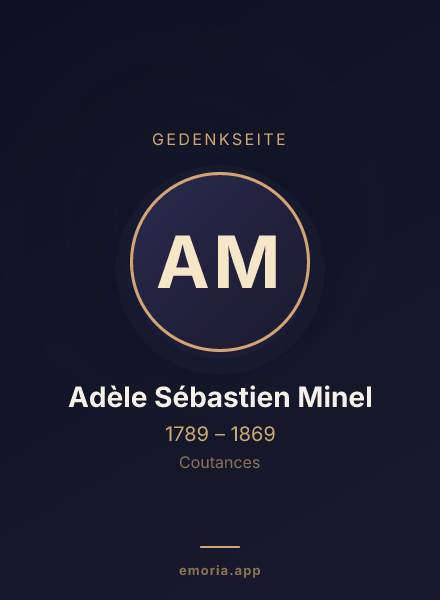 Gedenkportrait von Adèle Sébastien Minel