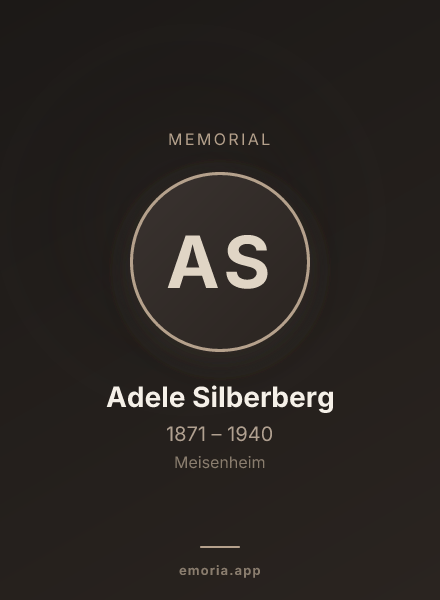 Memorial portrait of Adele Silberberg