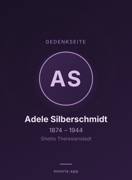 Gedenkportrait von Adele Silberschmidt