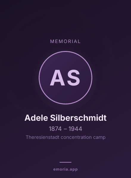 Memorial portrait of Adele Silberschmidt
