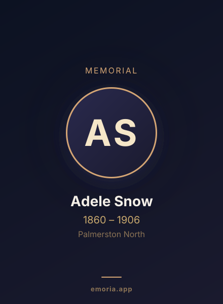 Memorial portrait of Adele Snow