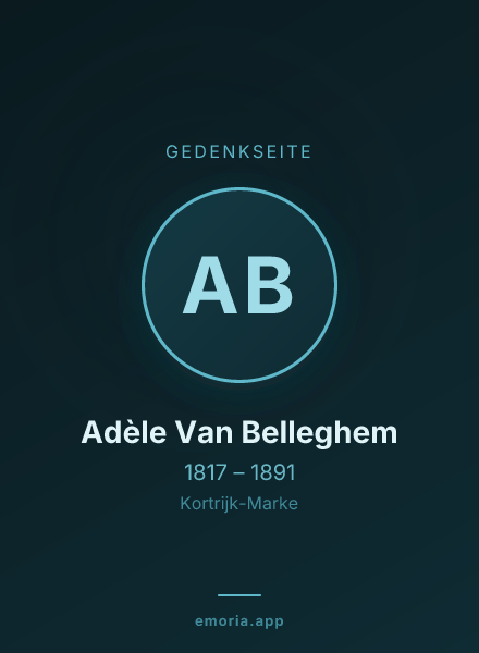 Gedenkportrait von Adèle Van Belleghem
