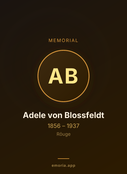 Memorial portrait of Adele von Blossfeldt
