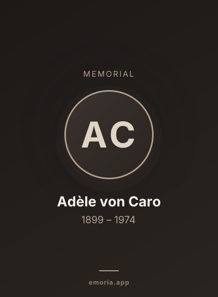 Memorial portrait of Adèle von Caro