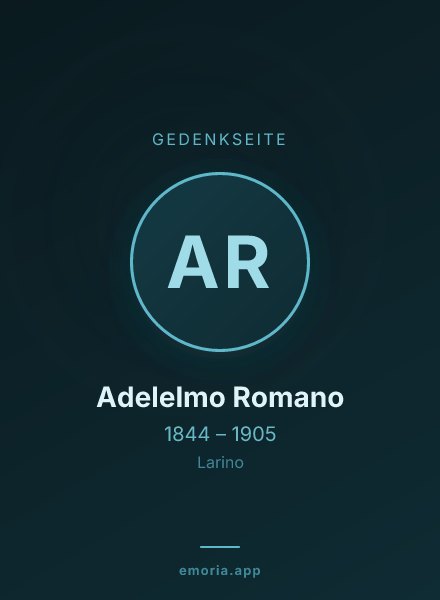 Gedenkportrait von Adelelmo Romano