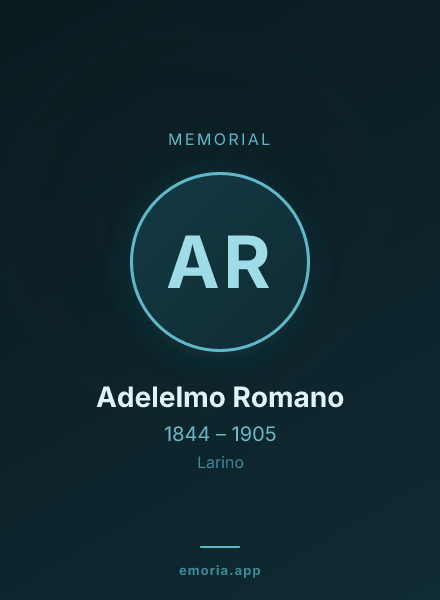 Memorial portrait of Adelelmo Romano