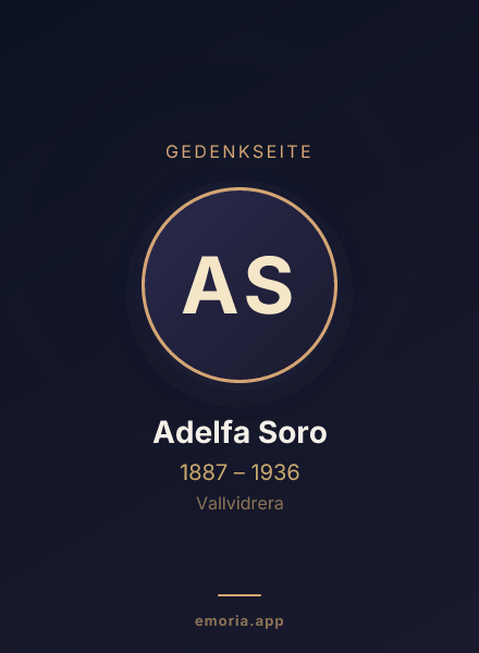 Gedenkportrait von Adelfa Soro