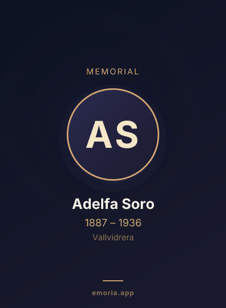 Memorial portrait of Adelfa Soro
