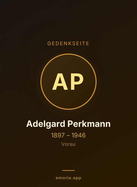 Gedenkportrait von Adelgard Perkmann