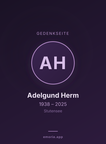 Gedenkportrait von Adelgund Herm