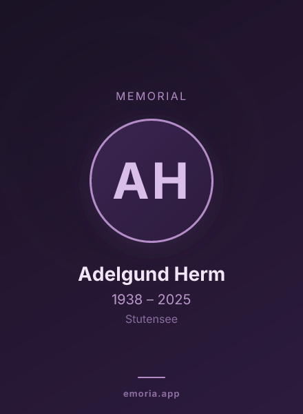 Memorial portrait of Adelgund Herm