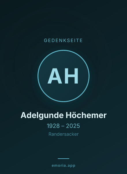 Gedenkportrait von Adelgunde Höchemer
