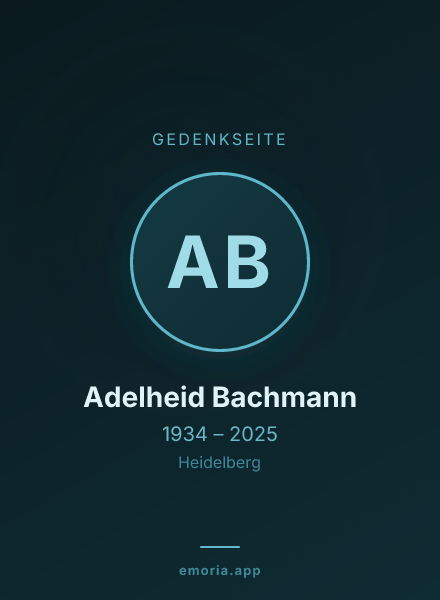 Gedenkportrait von Adelheid Bachmann