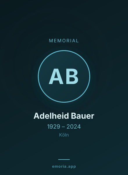 Memorial portrait of Adelheid Bauer