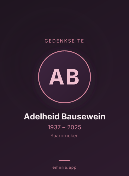 Gedenkportrait von Adelheid Bausewein