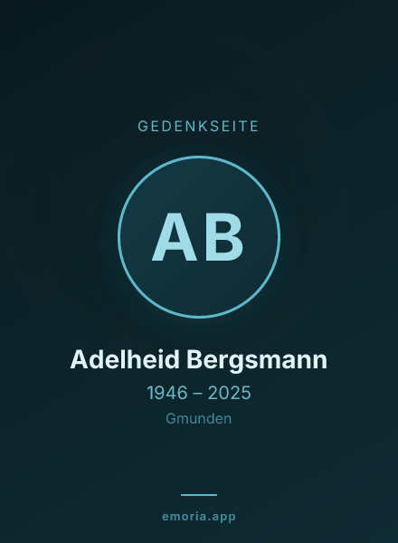 Gedenkportrait von Adelheid Bergsmann