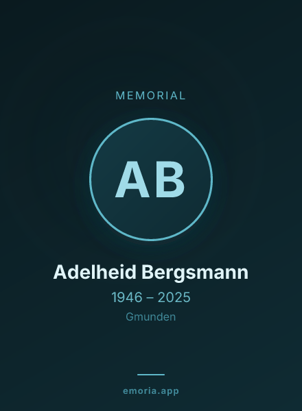 Memorial portrait of Adelheid Bergsmann