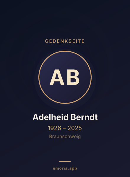 Gedenkportrait von Adelheid Berndt