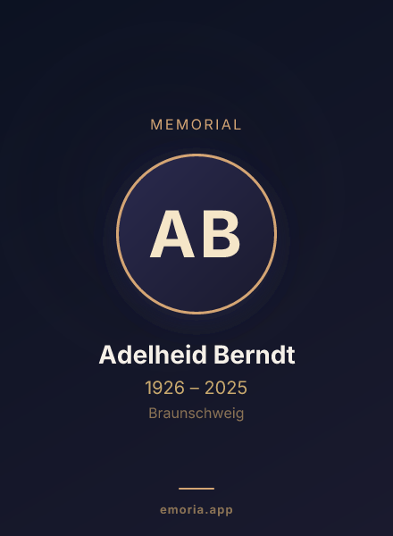 Memorial portrait of Adelheid Berndt