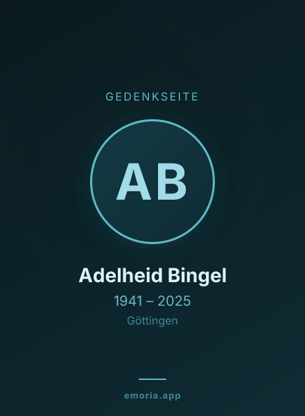 Gedenkportrait von Adelheid Bingel