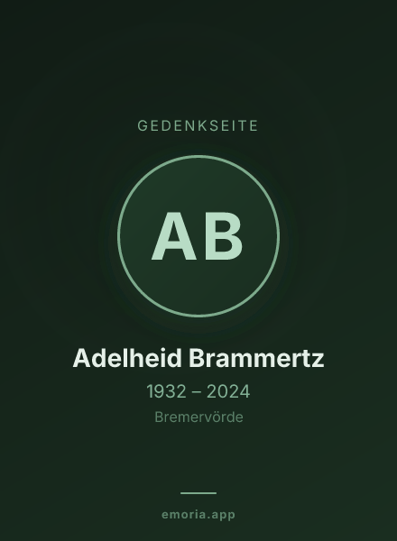 Gedenkportrait von Adelheid Brammertz