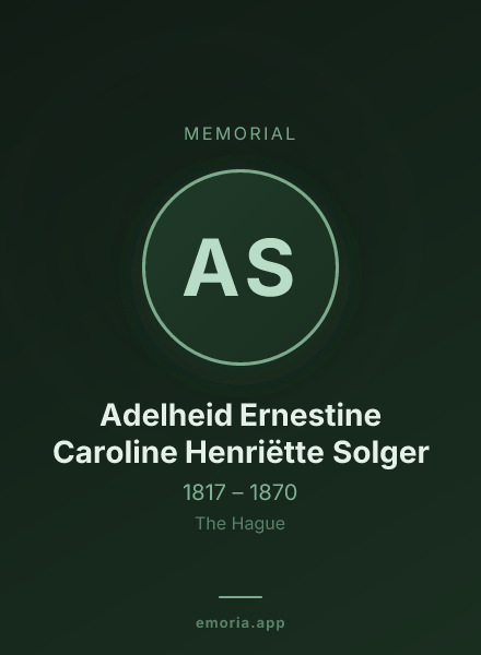 Memorial portrait of Adelheid Ernestine Caroline Henriëtte Solger