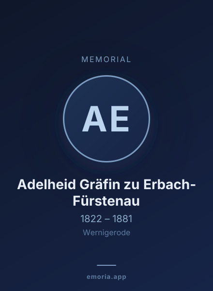 Memorial portrait of Adelheid Gräfin zu Erbach-Fürstenau