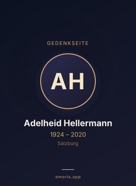 Gedenkportrait von Adelheid Hellermann