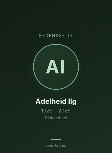 Gedenkportrait von Adelheid Ilg