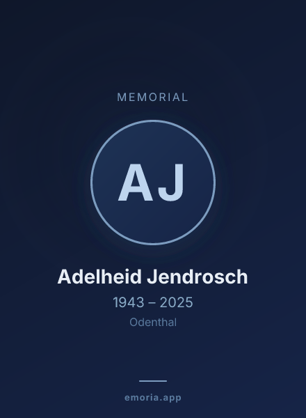 Memorial portrait of Adelheid Jendrosch