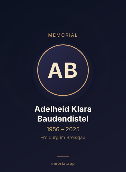 Memorial portrait of Adelheid Klara Baudendistel