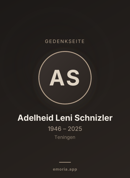 Gedenkportrait von Adelheid Leni Schnizler