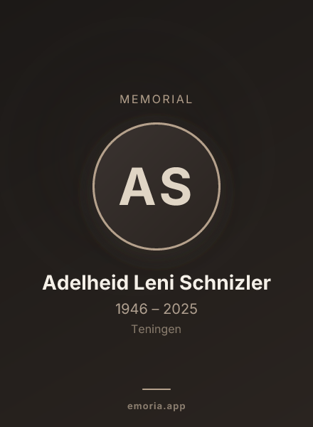 Memorial portrait of Adelheid Leni Schnizler
