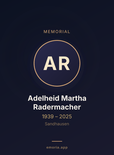 Memorial portrait of Adelheid Martha Radermacher