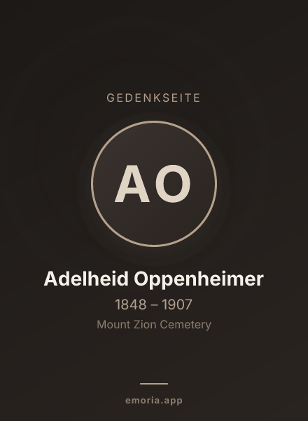 Gedenkportrait von Adelheid Oppenheimer
