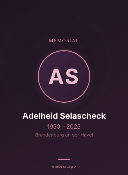 Memorial portrait of Adelheid Selascheck