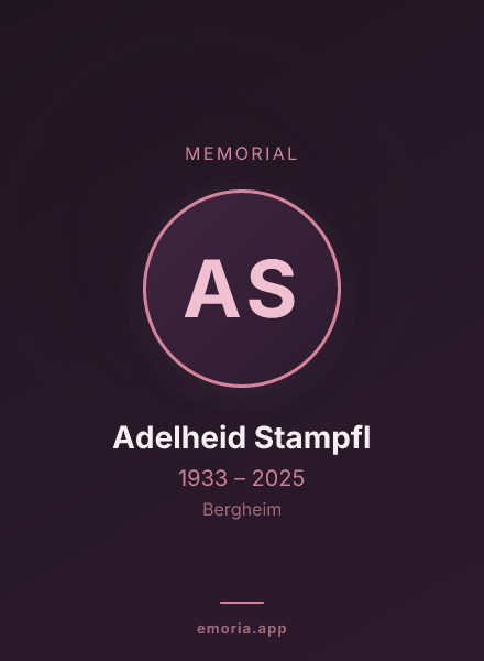 Memorial portrait of Adelheid Stampfl
