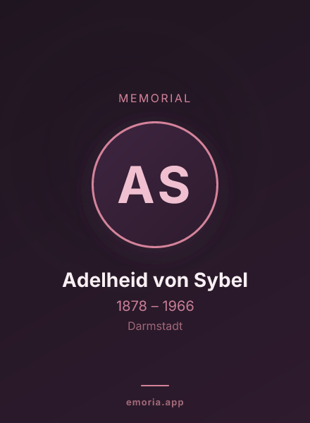 Memorial portrait of Adelheid von Sybel