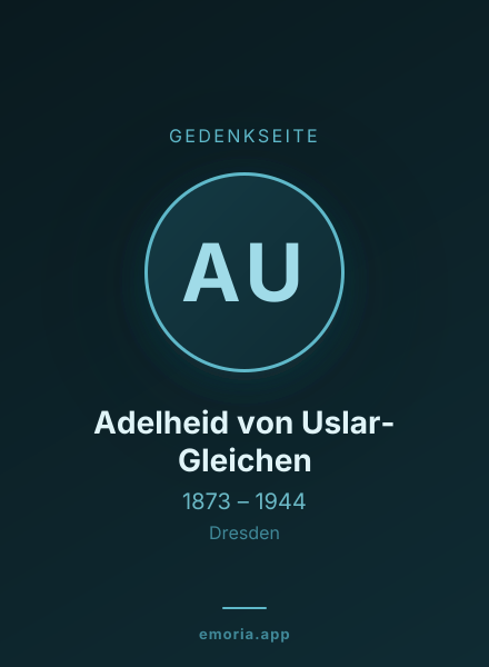 Gedenkportrait von Adelheid von Uslar-Gleichen