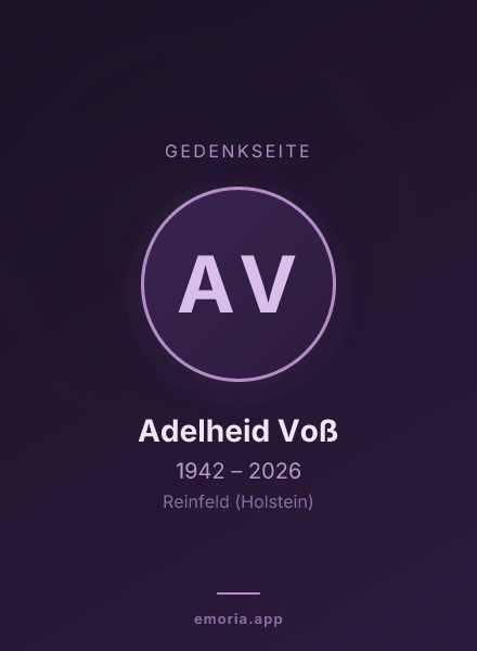 Gedenkportrait von Adelheid Voß