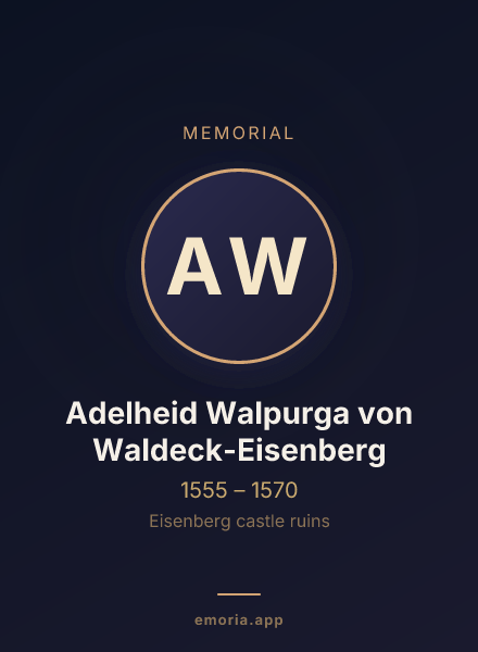 Memorial portrait of Adelheid Walpurga von Waldeck-Eisenberg