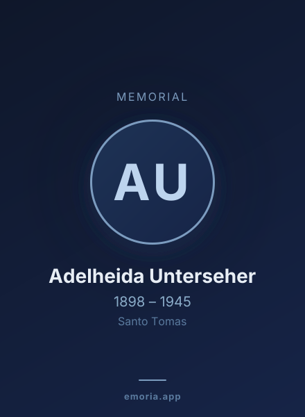 Memorial portrait of Adelheida Unterseher