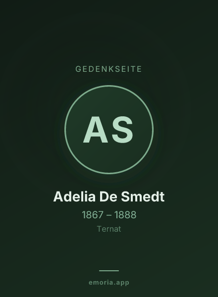 Gedenkportrait von Adelia De Smedt