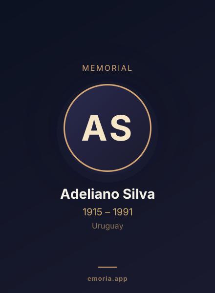 Memorial portrait of Adeliano Silva