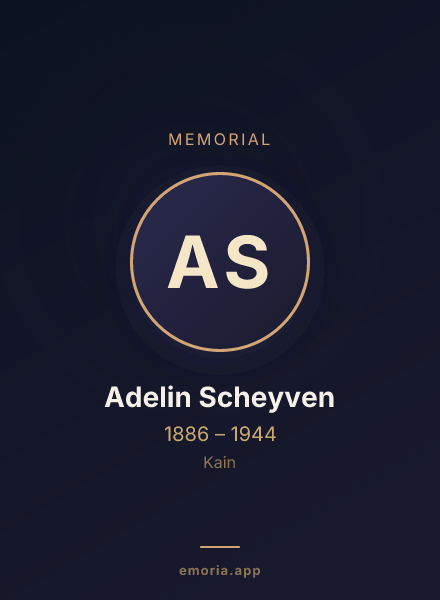 Memorial portrait of Adelin Scheyven