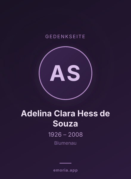 Gedenkportrait von Adelina Clara Hess de Souza