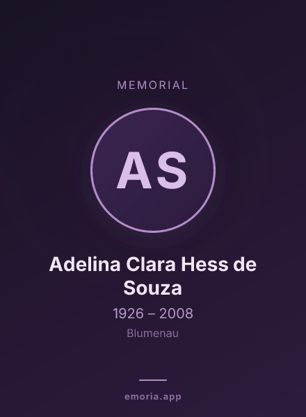 Memorial portrait of Adelina Clara Hess de Souza
