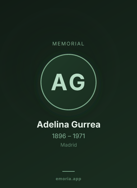 Memorial portrait of Adelina Gurrea