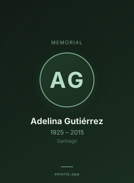 Memorial portrait of Adelina Gutiérrez
